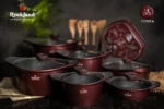 سرویس قابلمه راکلند زرشکی-14 پارچه مدل کره ای