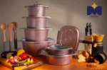 سرویس قابلمه موگه MOGEH رزگلد 14 پارچه