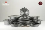 سرویس قابلمه گرانیت برند راکلند مدل تمیس 21پارچه رنگ طوسی