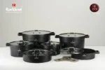 سرویس قابلمه گرانیت برند راکلند مدل تمیس 16پارچه رنگ مشکی