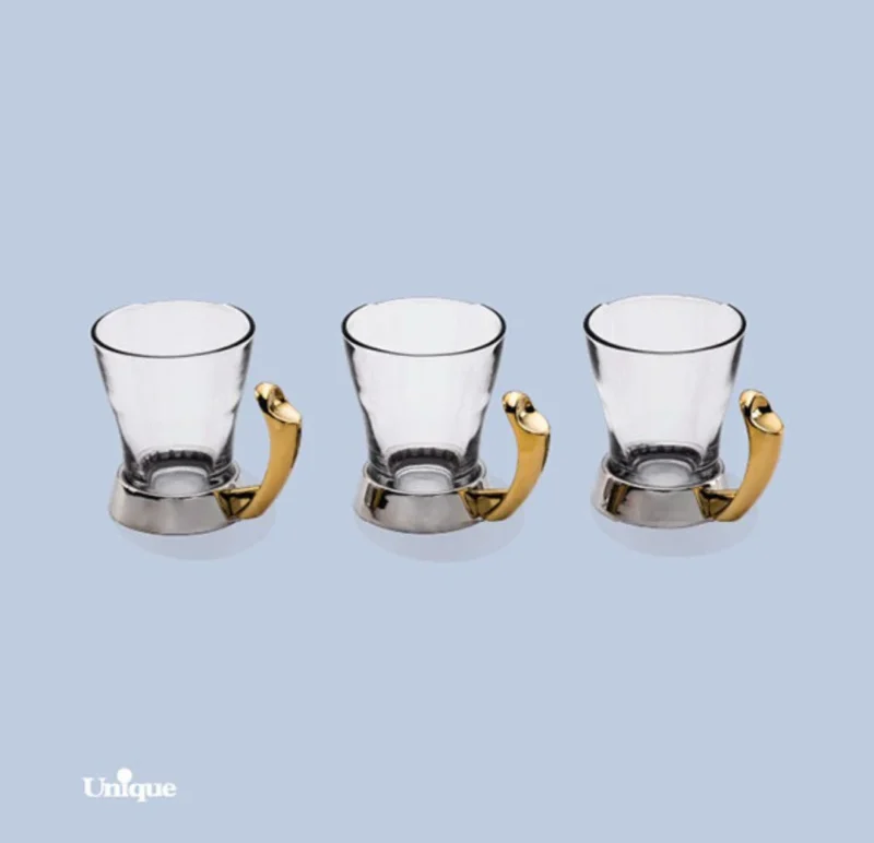 ست چایخوری پافیلی یونیک طلایی کد un-3124 - Image 1