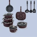 سرویس قابلمه 16 پارچه یونیک زرشکی مدل مونیخ کد un-7652
