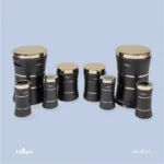 سرویس آشپزخانه 8 پارچه یونیک کمر باریک خطی مشکی طلا کد un-4594