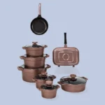سرویس قابلمه 15 پارچه یونیک رزگلد مدل دیاموند کد  un-8525