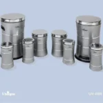 سرویس آشپزخانه 8 پارچه یونیک کمر باریک خطی نقره ای استیل کد un-4588
