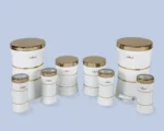 سرویس آشپزخانه 8 پارچه یونیک کمر باریک خطی سفیدطلا کد un-4596