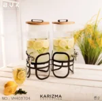کلمن شیشه ای طرح کاریزما دو قلو برند B.V.K کد403704 vk