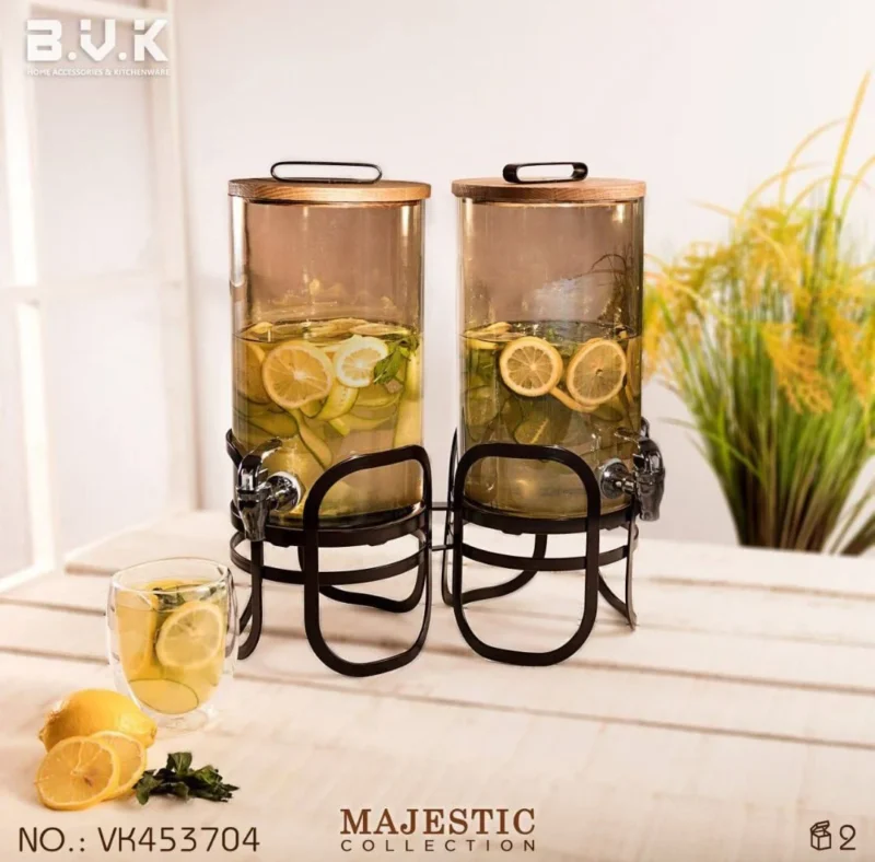 کلمن شیشه ای طرح کاریزما دو قلو برند B.V.K کد 403704 vk - Image 1
