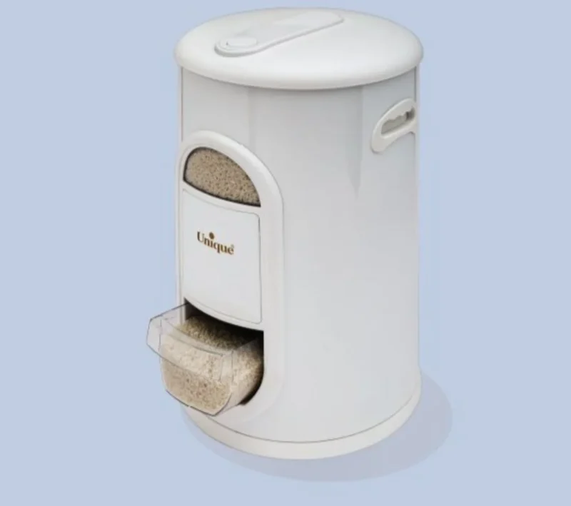 سطل برنج 10 کیلویی پیمانه دار سفید یونیک کد un-4140 - Image 1