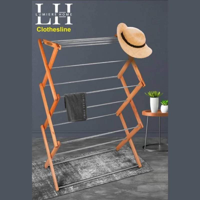 بند رخت چوب استیل ikea چوب راش - Image 3