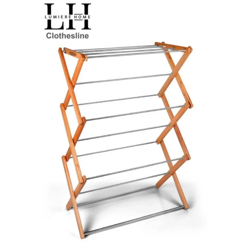 بند رخت چوب استیل ikea چوب راش - Image 1