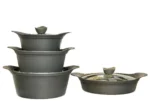 سرویس قابلمه گرانیت وایکینگ 8 پارچه طوسی