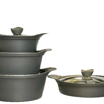 سرویس قابلمه گرانیت وایکینگ 8 پارچه طوسی