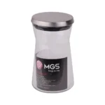 جا حبوبات شیشه ای با درب استیل 900CC برند ام جی اس MGS کد کالا B900S