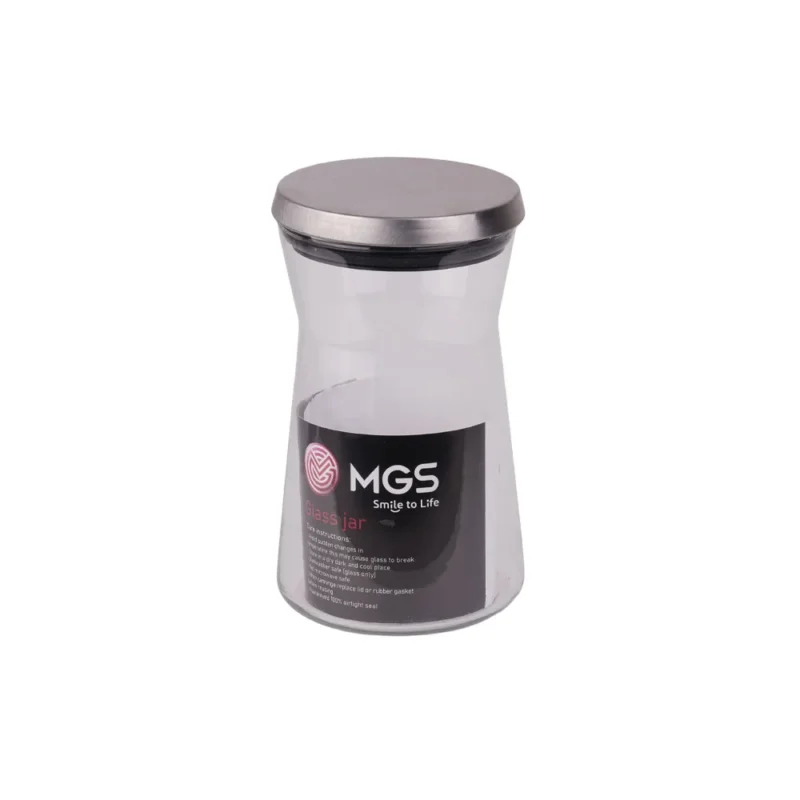 جا ادویه شیشه ای با درب استیل 120CC برند ام جی اس MGS کد کالا SP120S - Image 1