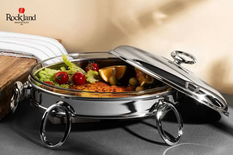 سوفله بیضی بزرگ راکلند پایه استیل رنگ نقره ای - Image 1